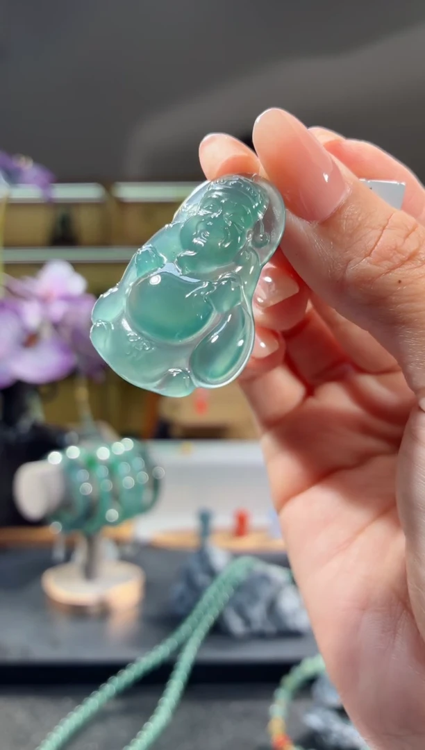 吊坠(不含链)未镶嵌翡翠财神（多样性发其一）