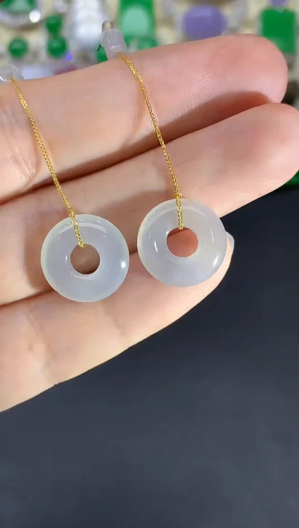 颈饰18K金镶嵌翡翠149-中国好珍宝