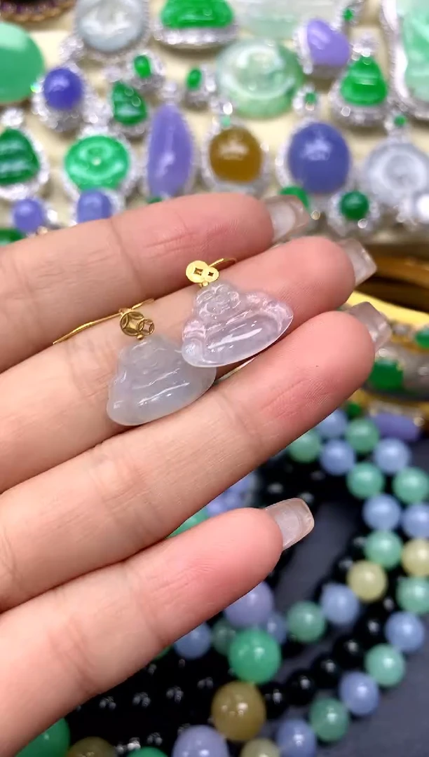 18K金镶嵌翡翠耳饰22-中国好珍宝