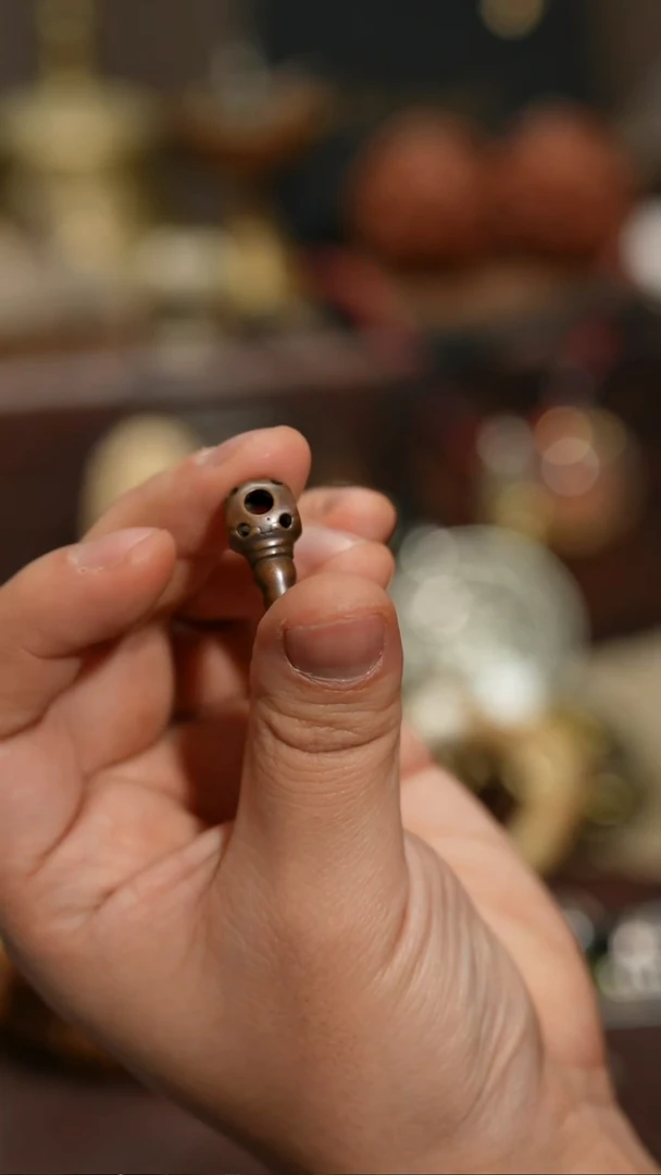 把件柏香籽/百香籽铜五眼六通三通