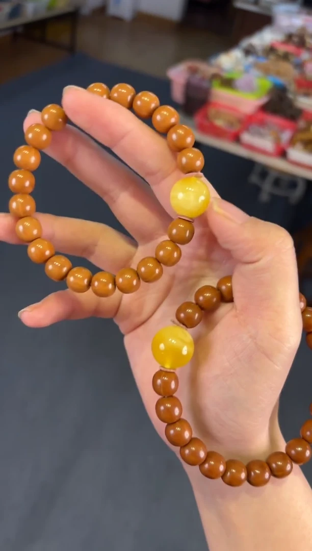 手链蜜蜡未镶嵌 9mm猴头老型蜜蜡【云端】多样性其一