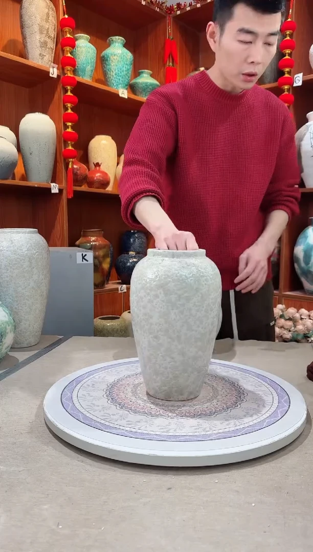 【闪购商品】瓶陶瓷花瓶 无花 茶白中号