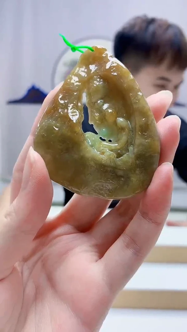 未镶嵌定制翡翠4868zm-毛货挂件42悟道