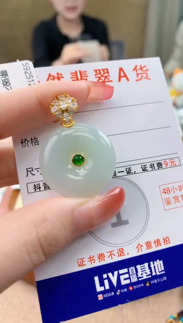 颈饰未镶嵌翡翠天然A货翡翠挂件