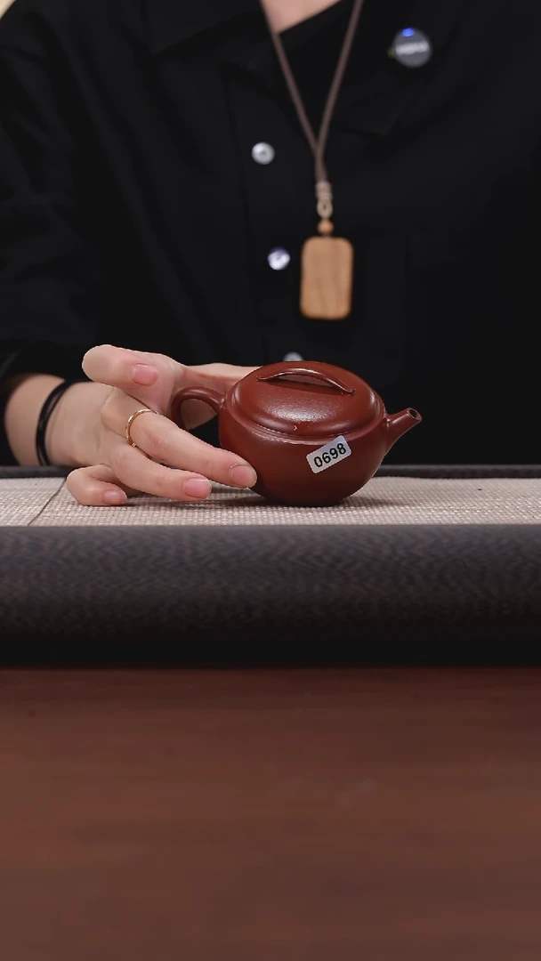 【闪购商品】紫砂茶壶698WZ 朱泥 汉瓦  150cc