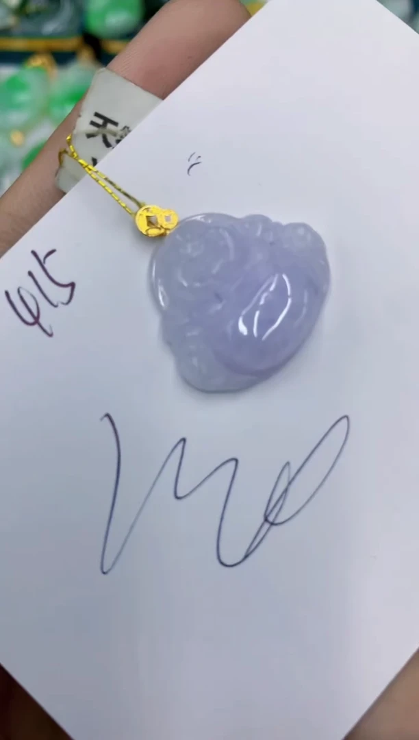翡翠18K金镶嵌颈饰11111111111