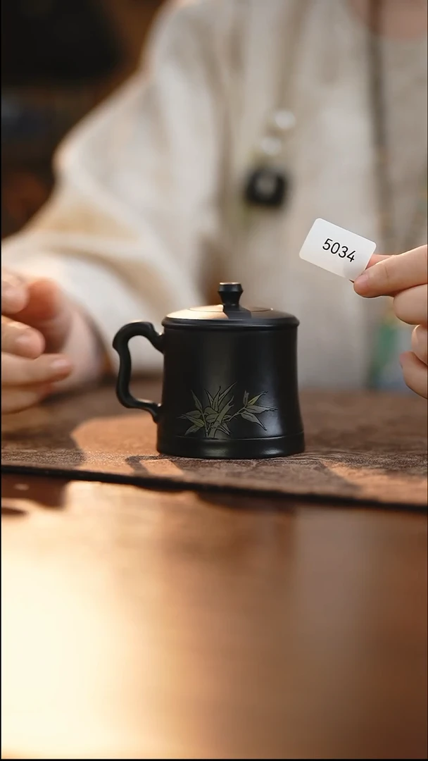 雲梦茶器紫陶盖杯5034