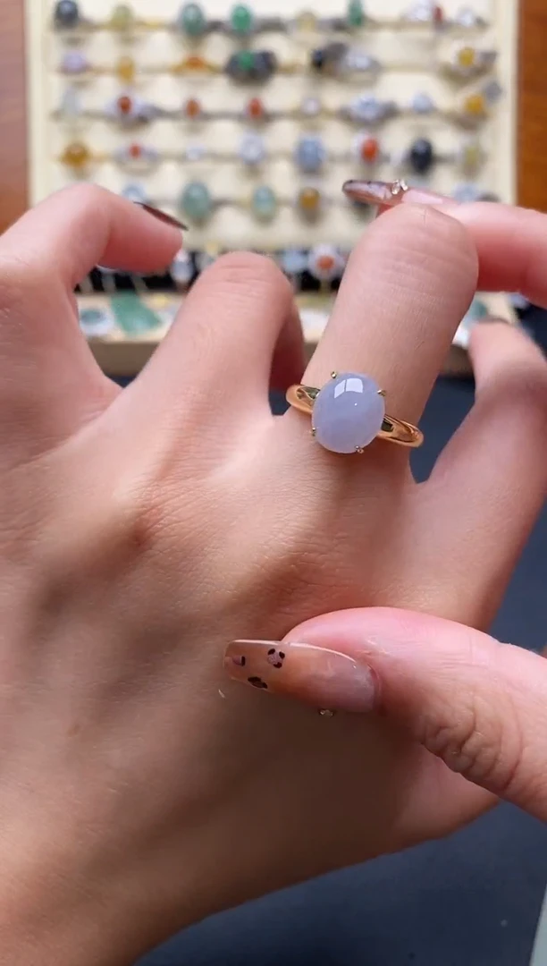 银S925镶嵌戒指翡翠44444444+1