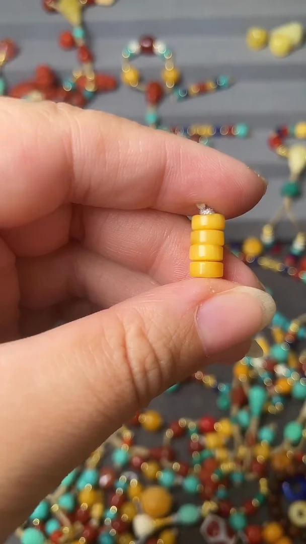 裸石蜜蜡未镶嵌6蜜蜡精工直切隔片四片