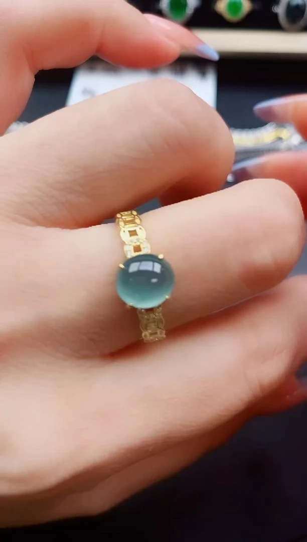 翡翠戒指银S925镶嵌321321