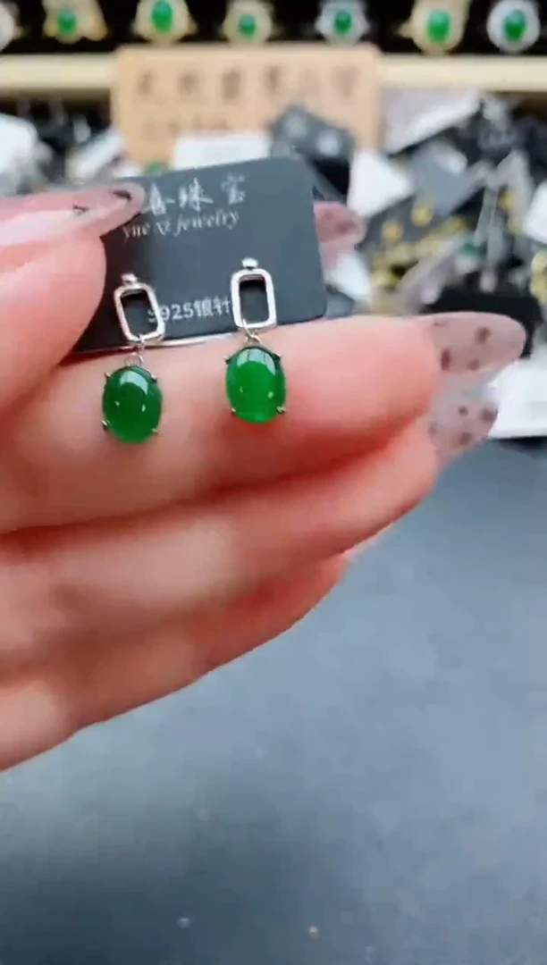 银S925镶嵌戒指翡翠1