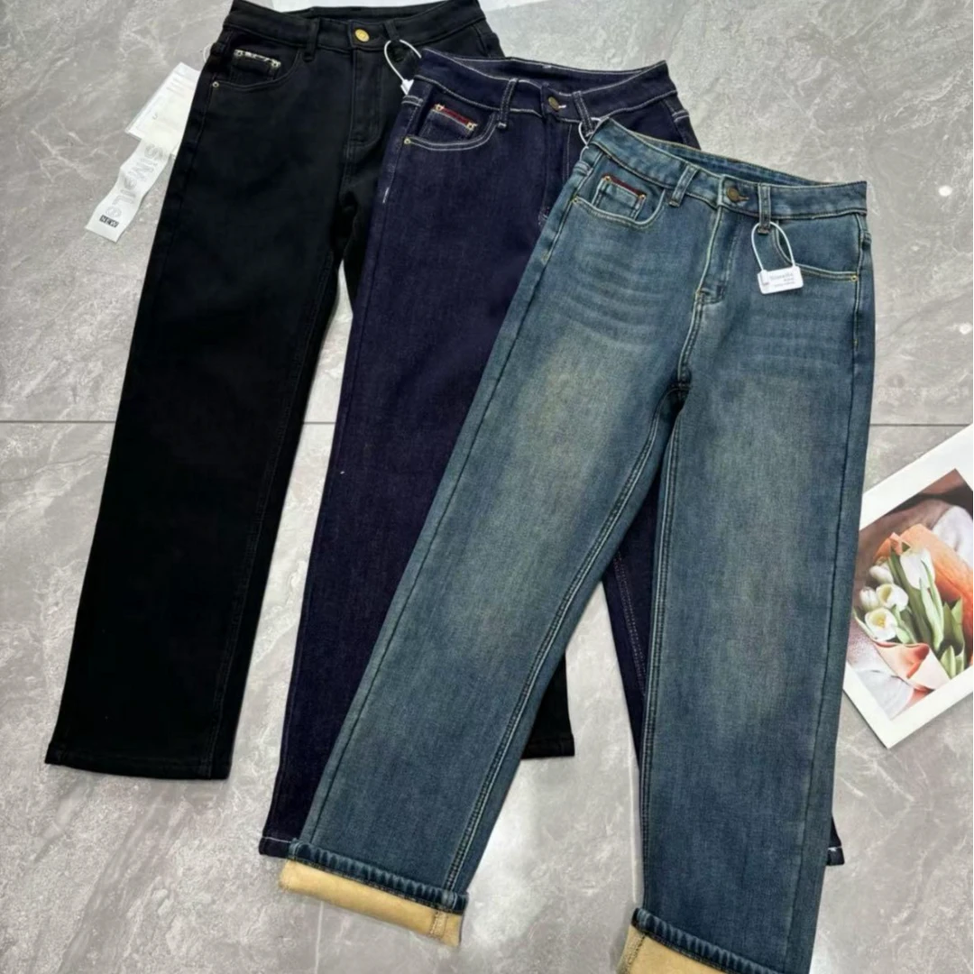 粉丝福利思美乐新款冬季加绒窄版直筒烟管裤99561