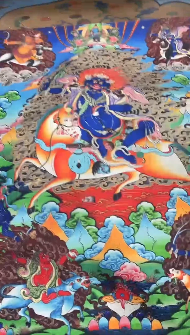 卷轴画卷轴画天天的唐卡tk16