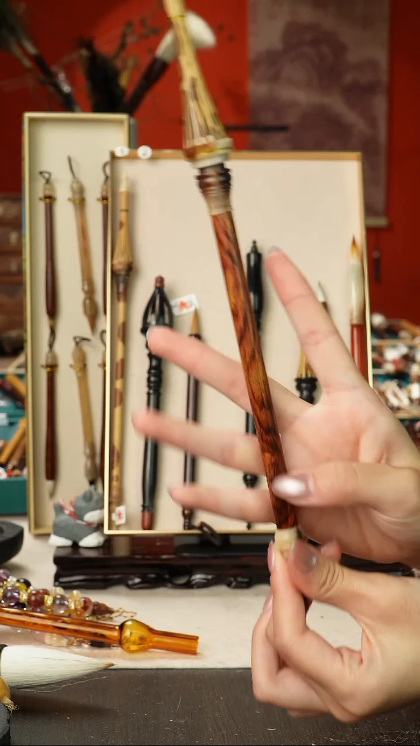 16号孤品高货毛笔链接 清水试笔 蘸墨不退