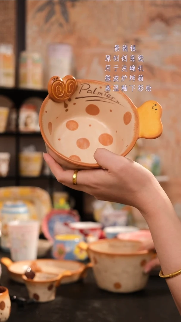 摆件景德镇手工手绘设计师款