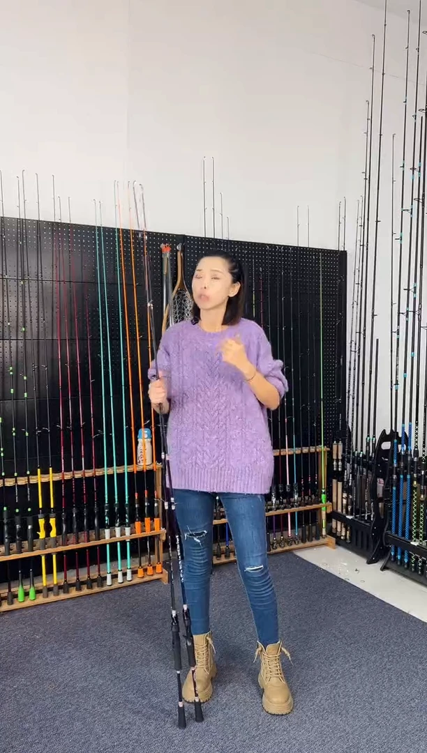 1.8m碳素七彩电镀1.8米直柄（瑕疵尾货竿，没有售后，介意勿拍）