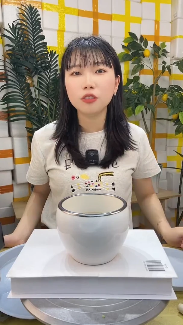 陶瓷花盆苹果盆口径12/高度10