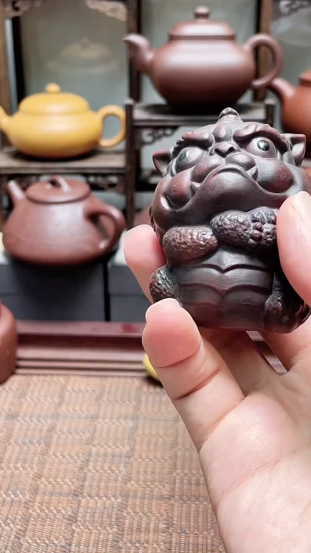 茶壶紫砂独角麒麟