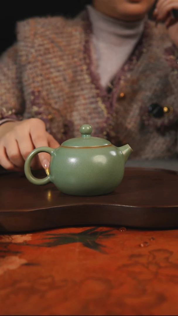 杯子瓷浙**雅汝州原产地原矿仿古老釉q