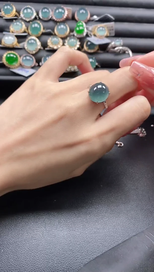 【闪购商品】翡翠戒指银S925镶嵌1111