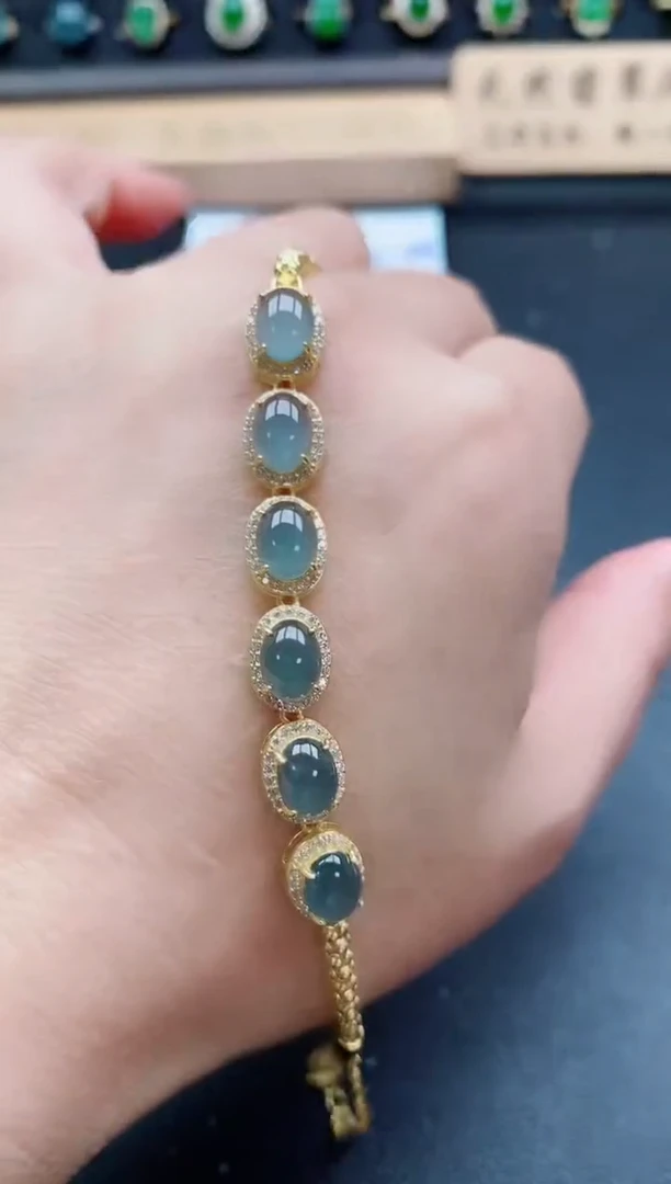 银S925镶嵌戒指翡翠1