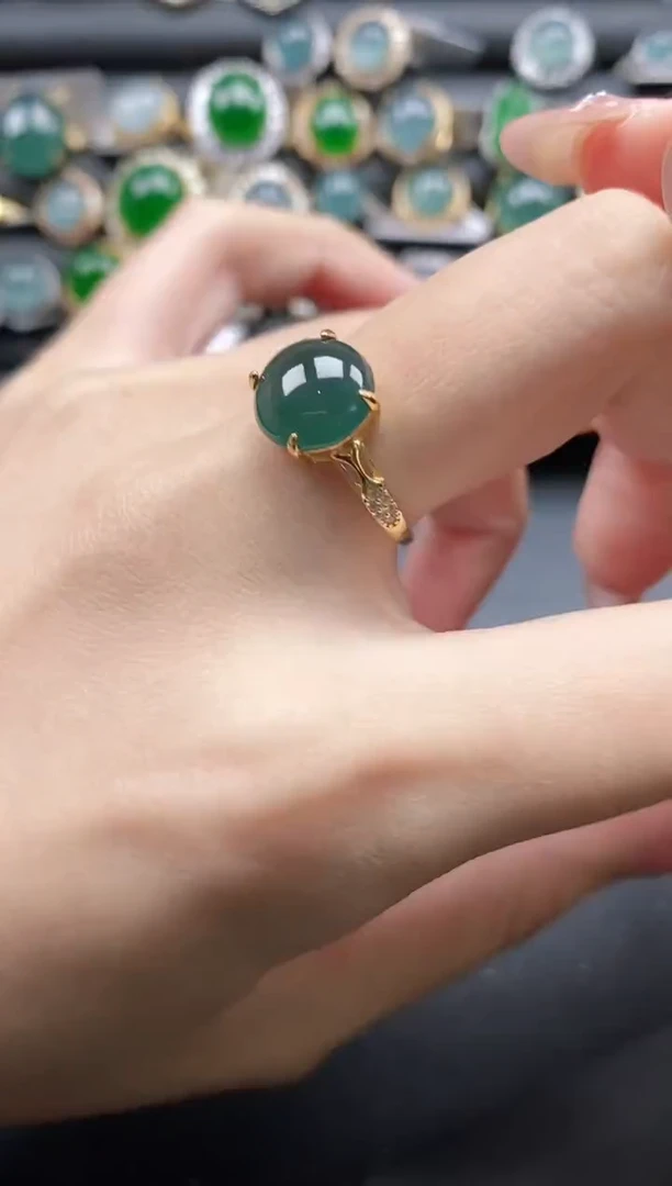 【闪购商品】翡翠戒指银S925镶嵌1111