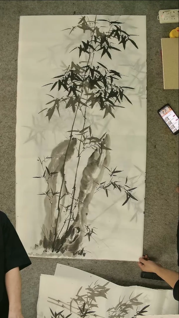 国画四尺整张  墨竹