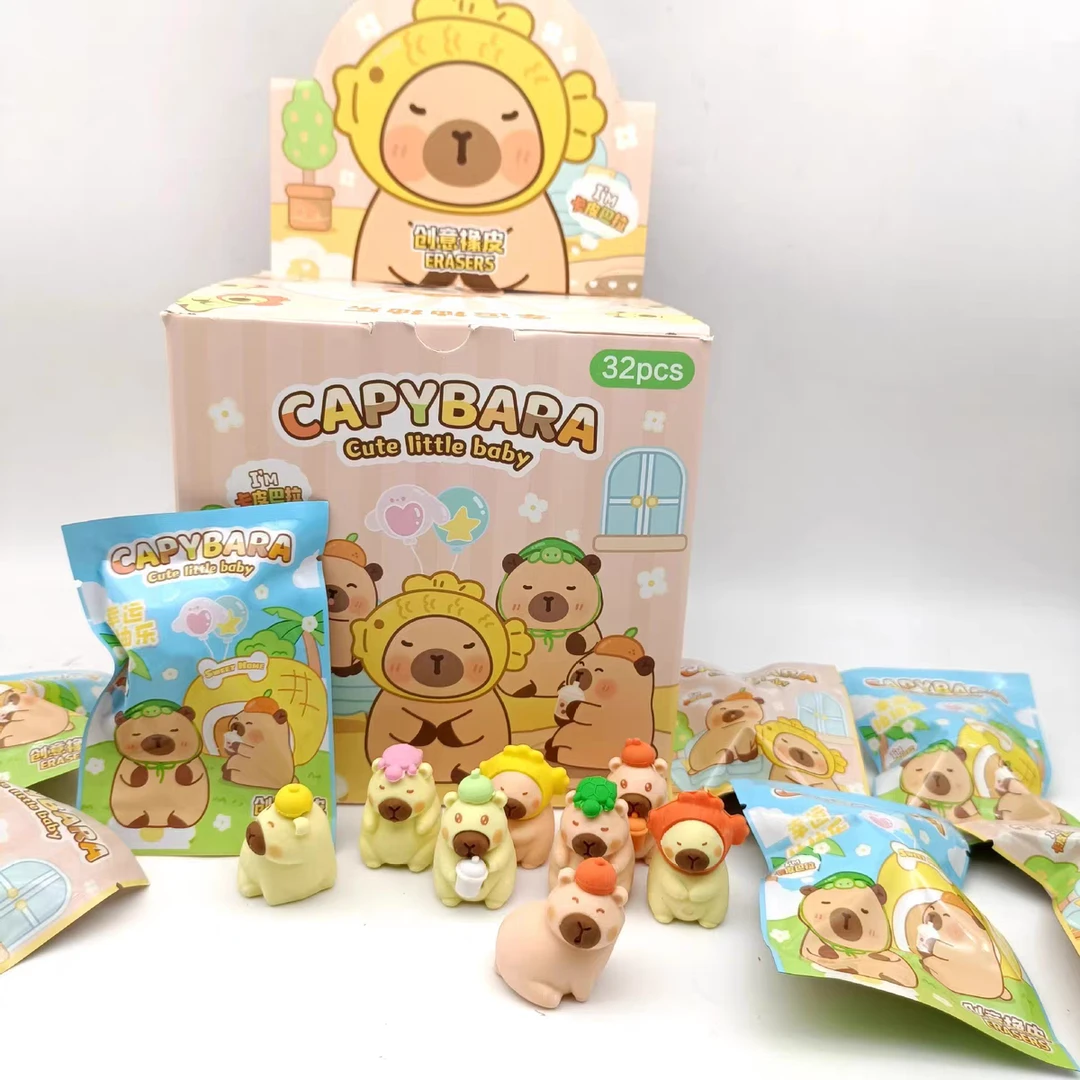 水豚-幸运抽抽乐-橡皮擦-可做全班奖励-0603-0666