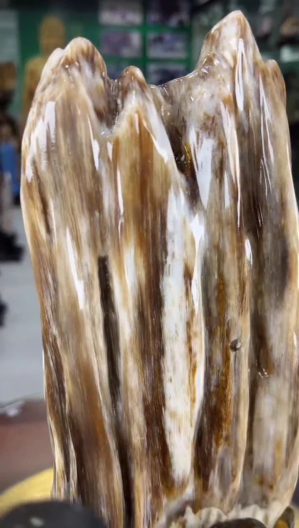 缅甸天然树化玉摆件