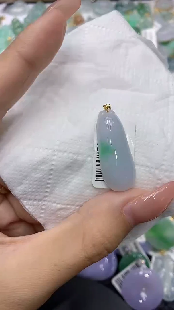 颈饰18K金镶嵌翡翠1111111