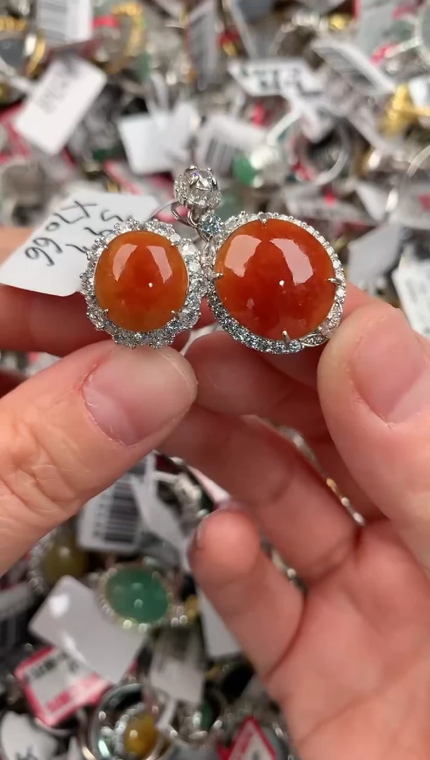 银S925镶嵌戒指翡翠111             10