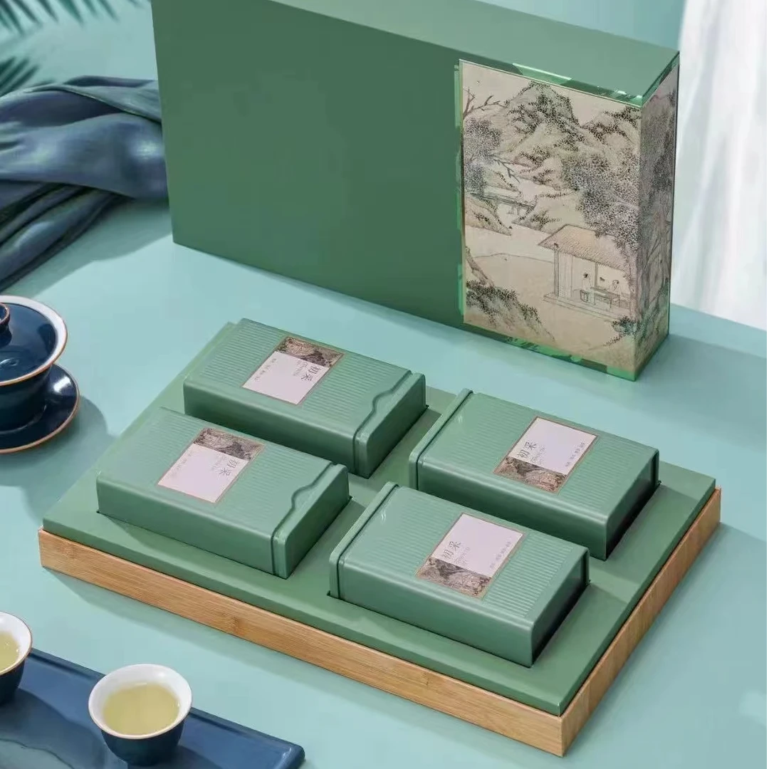 【初采】新茶2024头采龙井礼盒装送领导送长辈四罐礼盒装