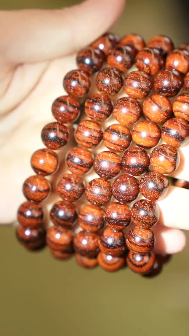 檀香紫檀（小叶紫檀）手串/手链1.0单圈横纹小叶紫檀