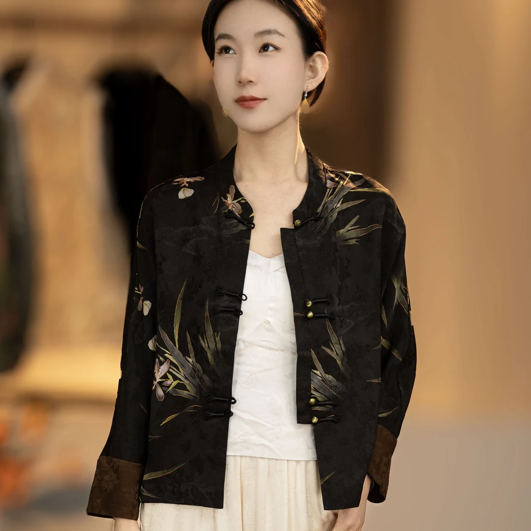 [黑竹]新中式国风开衫外套3042X
