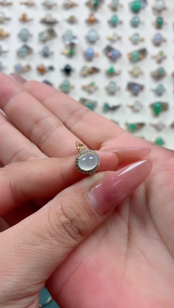 银S925镶嵌戒指翡翠.