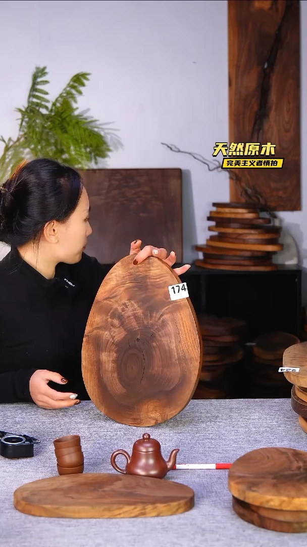 木北美黑胡桃原木.干裂疤结不属于商品质量问题完美主义者慎拍