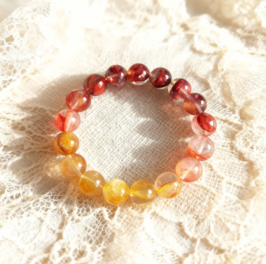 手链 上新【落日余晖】手工设计款渐变手串复古天然轻奢气质小众ins