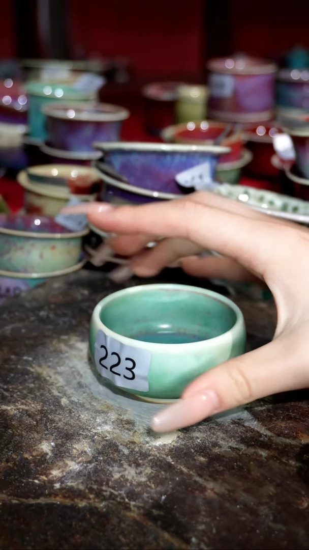 摆件精品窑变钧瓷茶器