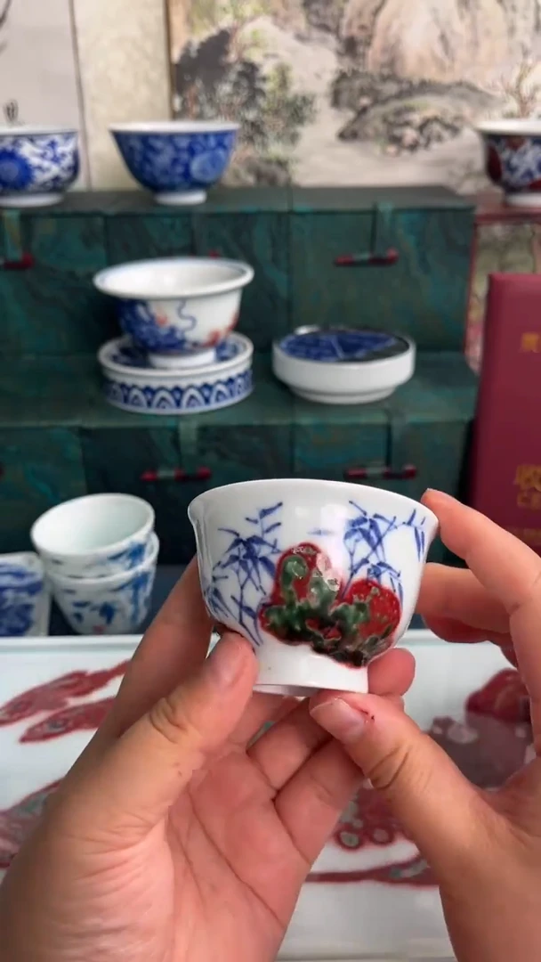 手工手绘釉下彩陶瓷