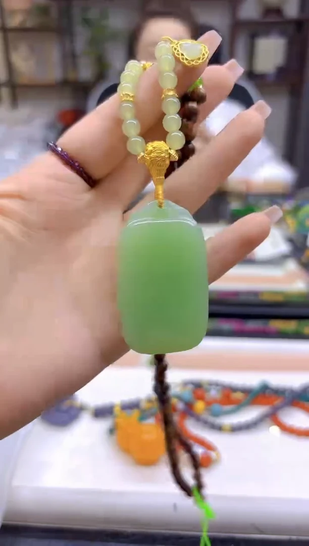 和田玉未镶嵌毛衣链DIY款M578