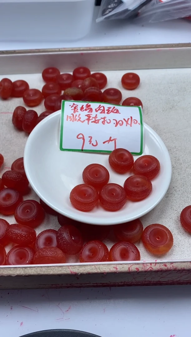 【闪购商品】蜜蜡颈饰未镶嵌w2028血*珀车轮珠20*10mm*1