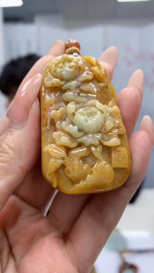 【闪购商品】定制翡翠未镶嵌5060MM-毛货挂件93赠珠链