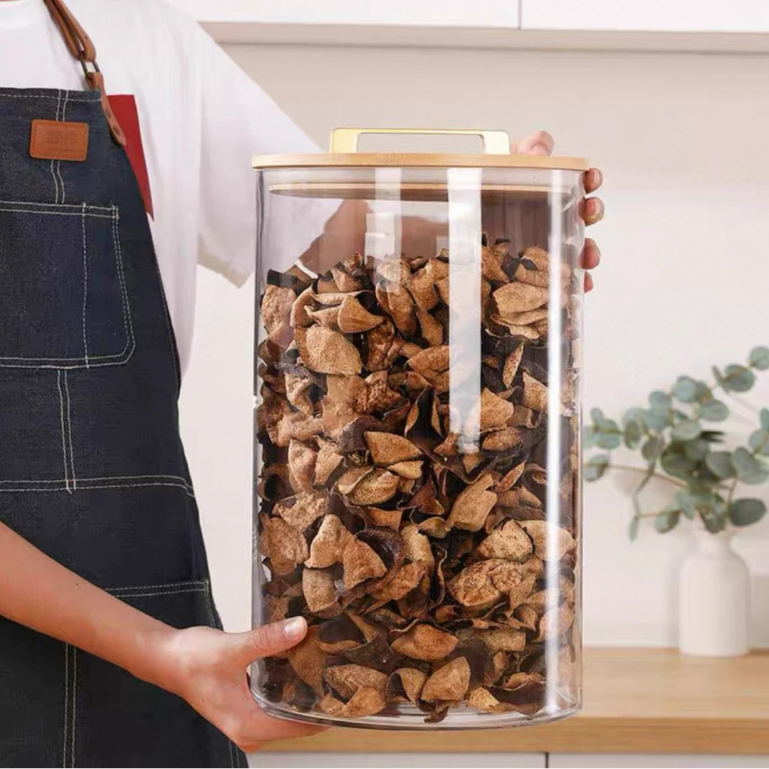 密封罐茶叶罐大容量药材存放玻璃瓶专用陈皮储存罐食品级米缸
