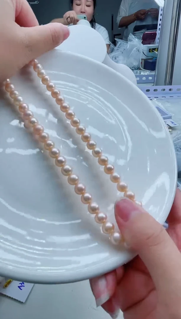 7mm+无核 天女粉    项链