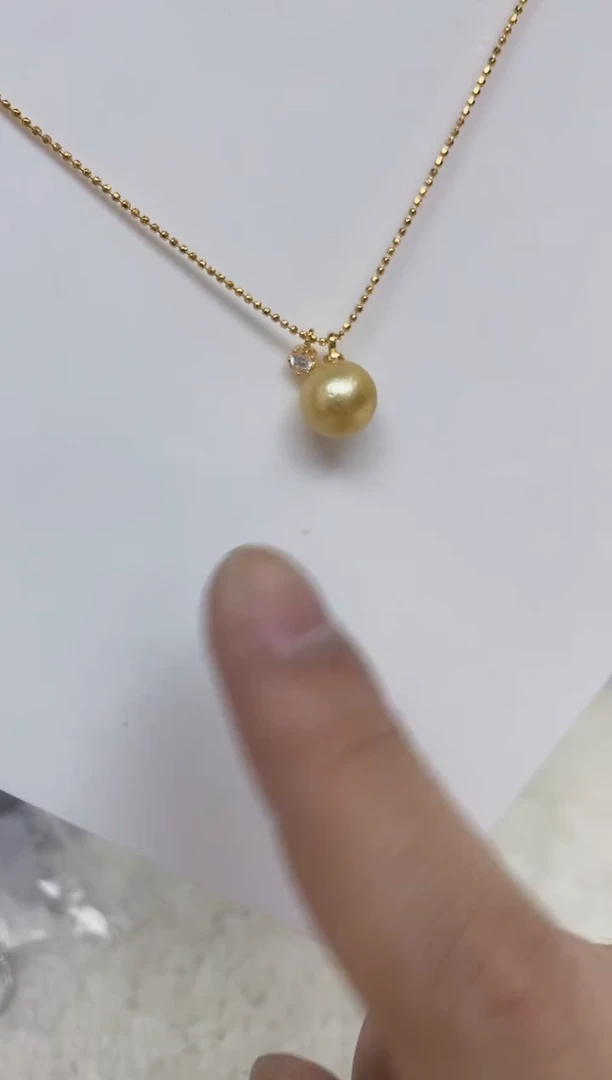 银S925镶嵌海水珍珠颈饰