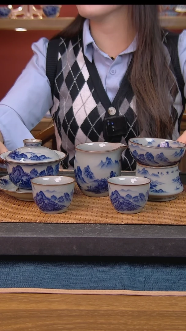 简装家用款5件套 老陶泥开片纹陶瓷茶具