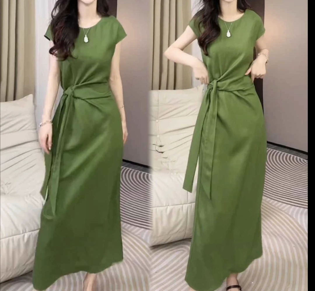 夏季新野~设计感轻熟风连衣裙束腰显瘦气质裙子3215#