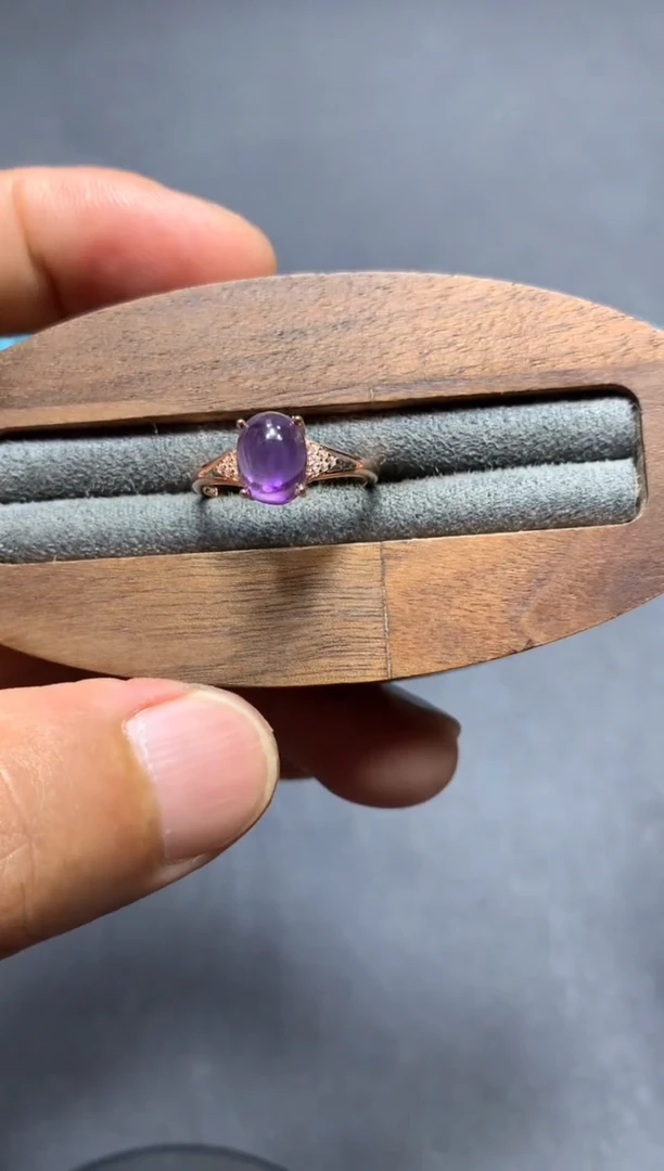 水晶戒指银S925镶嵌W7（随机性发货只发一单）