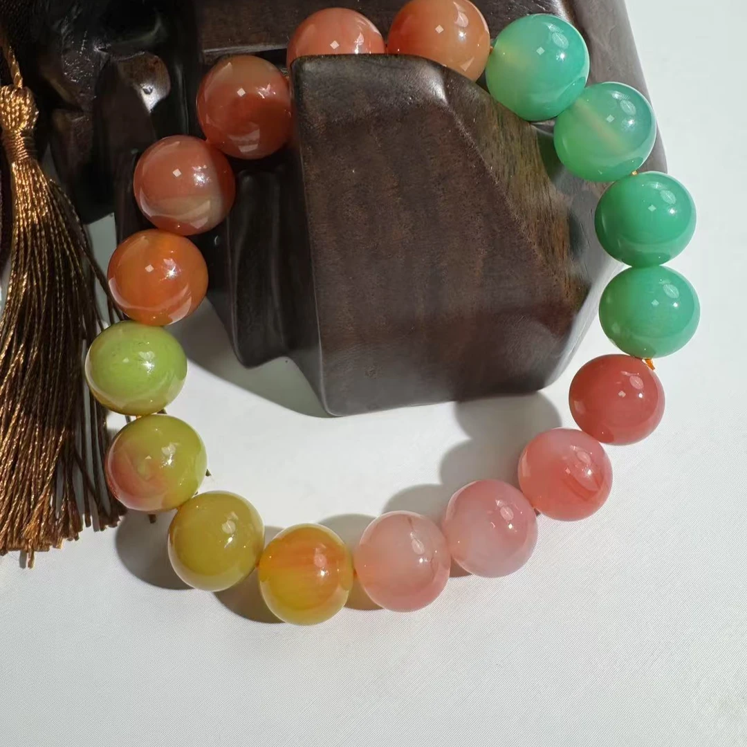 [水晶研究员]  天然盐源多宝单圈手串 Z22 多样性发其一