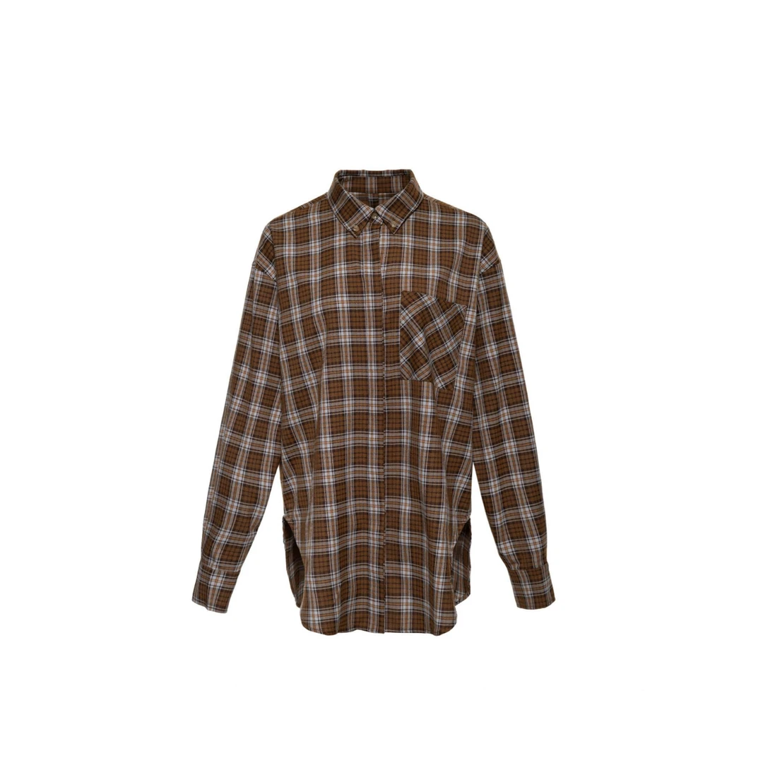 RT 复古简约宽松格纹衬衫25年春夏RTS5-CS007B——1350